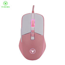 Computer Wired USB Port 8d 7200 Dpi Pink RGB Gaming Mouse Wired Pink RGB Gamer Mouse