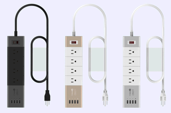 Smart Charger with 4 Ports USB and 4 Ports AC