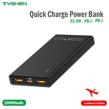 Quick Charge Power Bank 10000mAh, Micro&Type-C Input, USB&Type-C Output