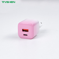 35W Gradient Pink EU/CN/US/UK/KR Plug Mini Charger