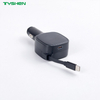 52.5W Dual USB-C Car Charger Retractable Cable PD PPS QC Fast Charging