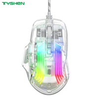 Transparent Gaming Mouse,Crystal Gaming Mouse 7200 DPI