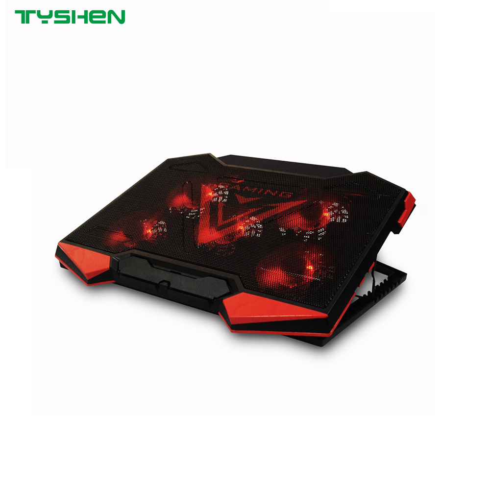 RGB 17 Inch Gaming Laptop Cooling Pad with 5 Fans and 5-Level Stand