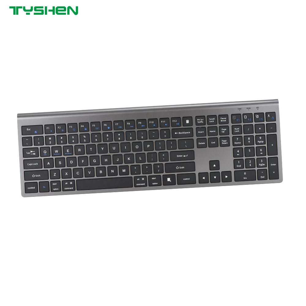 Tri-Mode Wireless 110 Keys Office Keyboard OEM Supplier Bluetooth 2.4G Rechargeable