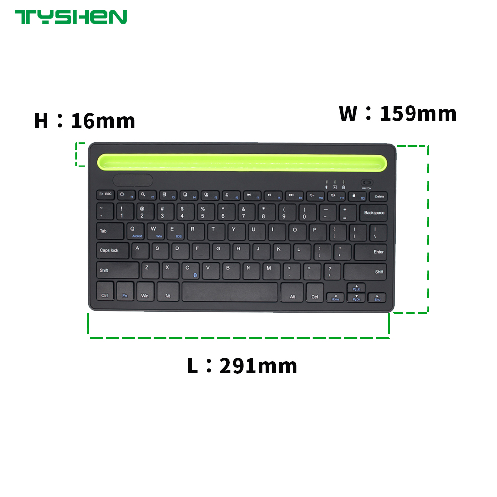 OEM 2.4G Wireless Keyboard Scissor Structure Dual Power Weighted Office Use