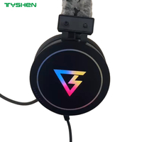 RGB Wired Headset 50mm Stereo Headphones With Noise Cancelling Microphone USB 3.5mm