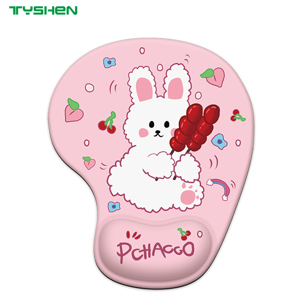 Ergonomic Silicone Gel Wrist Rest Mouse Pad with 20MM Raised Support