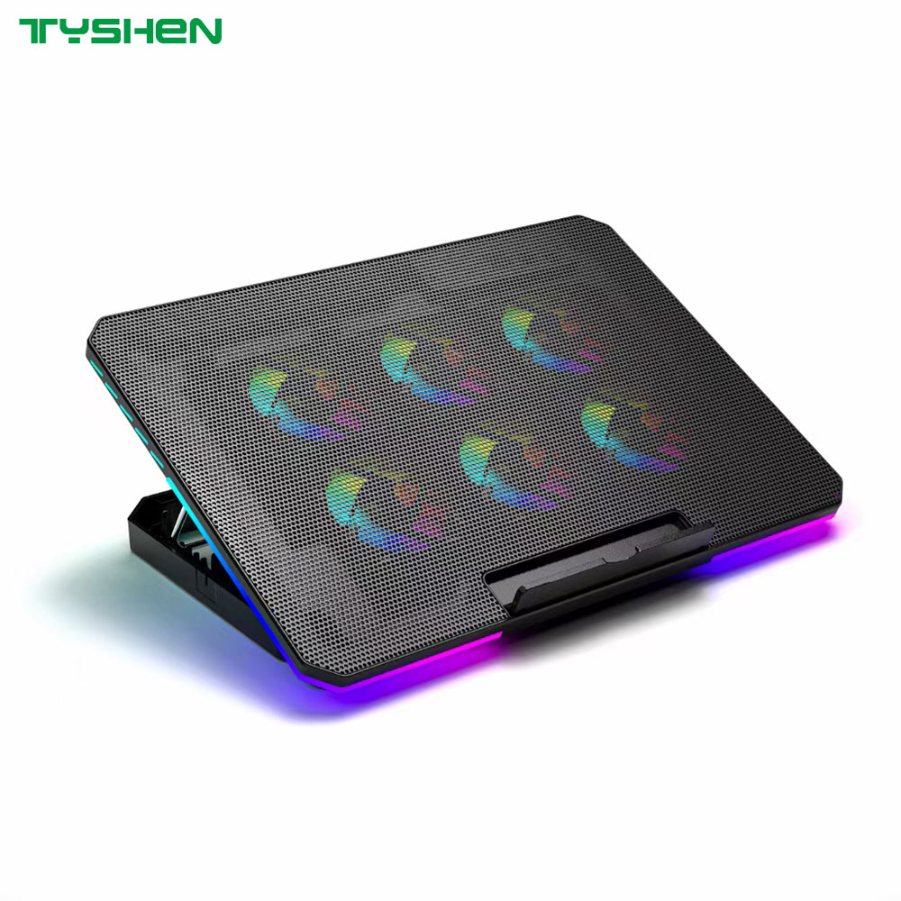 RGB 6 Fan Adjustable USB Laptop Cooling Stand