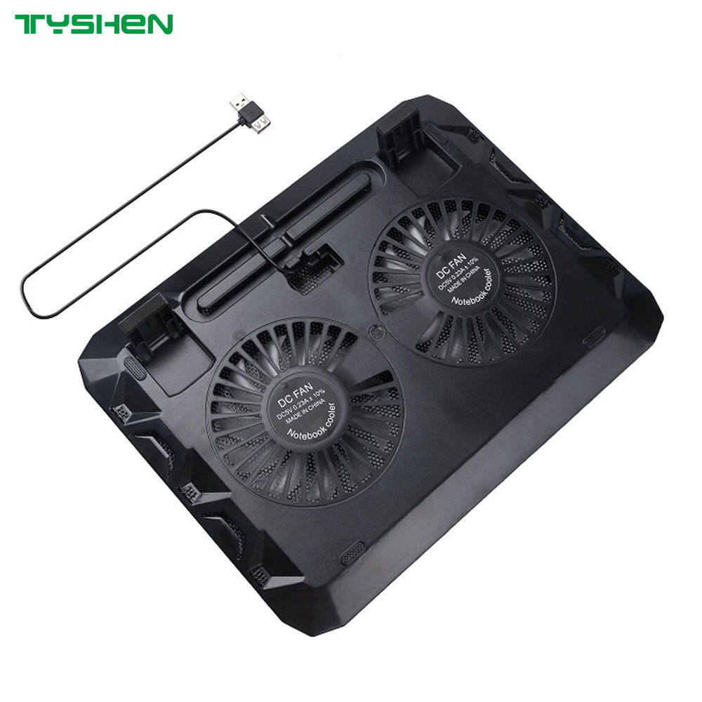 Fixed Height Dual Fan Laptop Cooling Pad