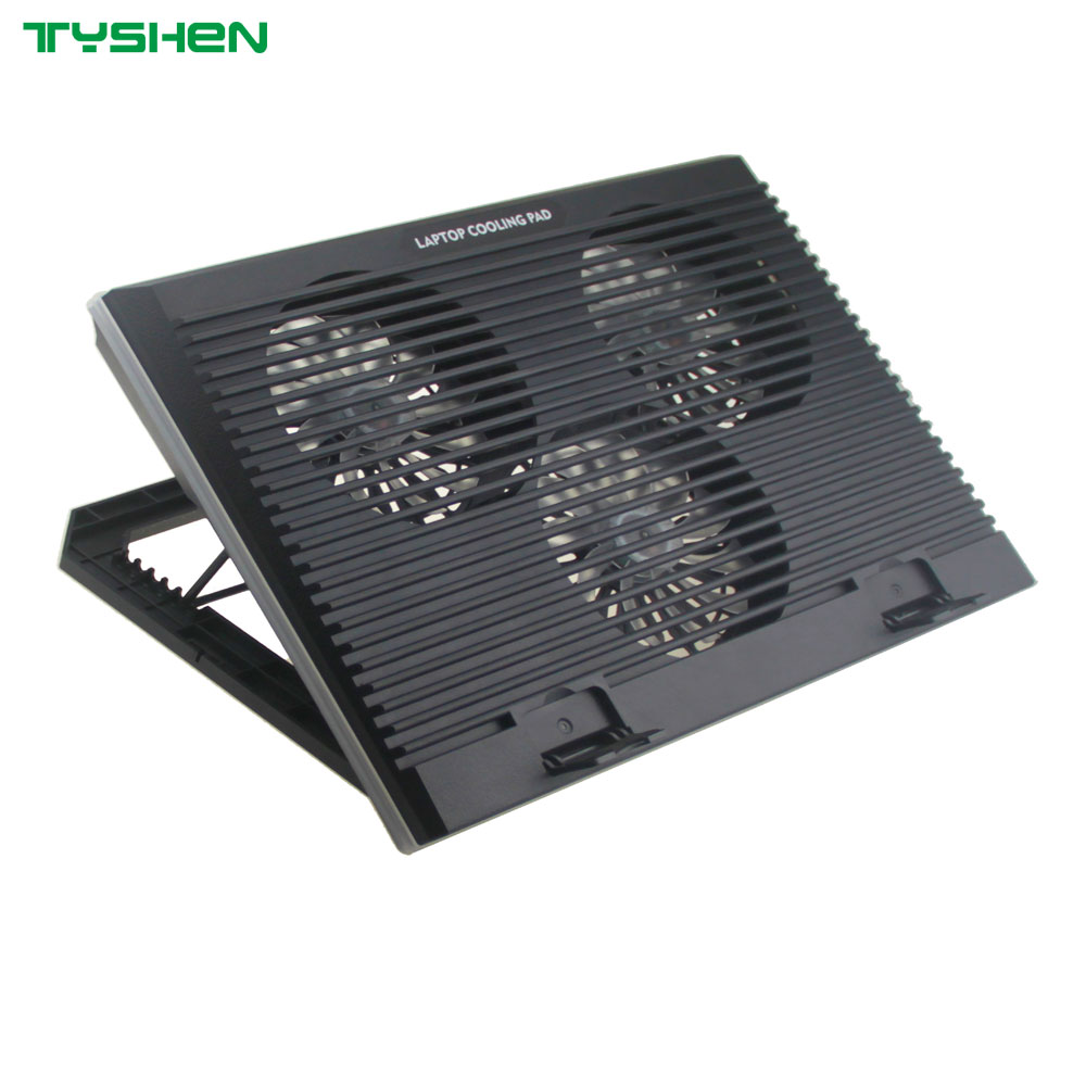 Adjustable 3-Fan Laptop Cooling Pad with Phone Holder