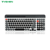 Retro Round Keycap Wireless Keyboard Multi-Device Bluetooth Full Size