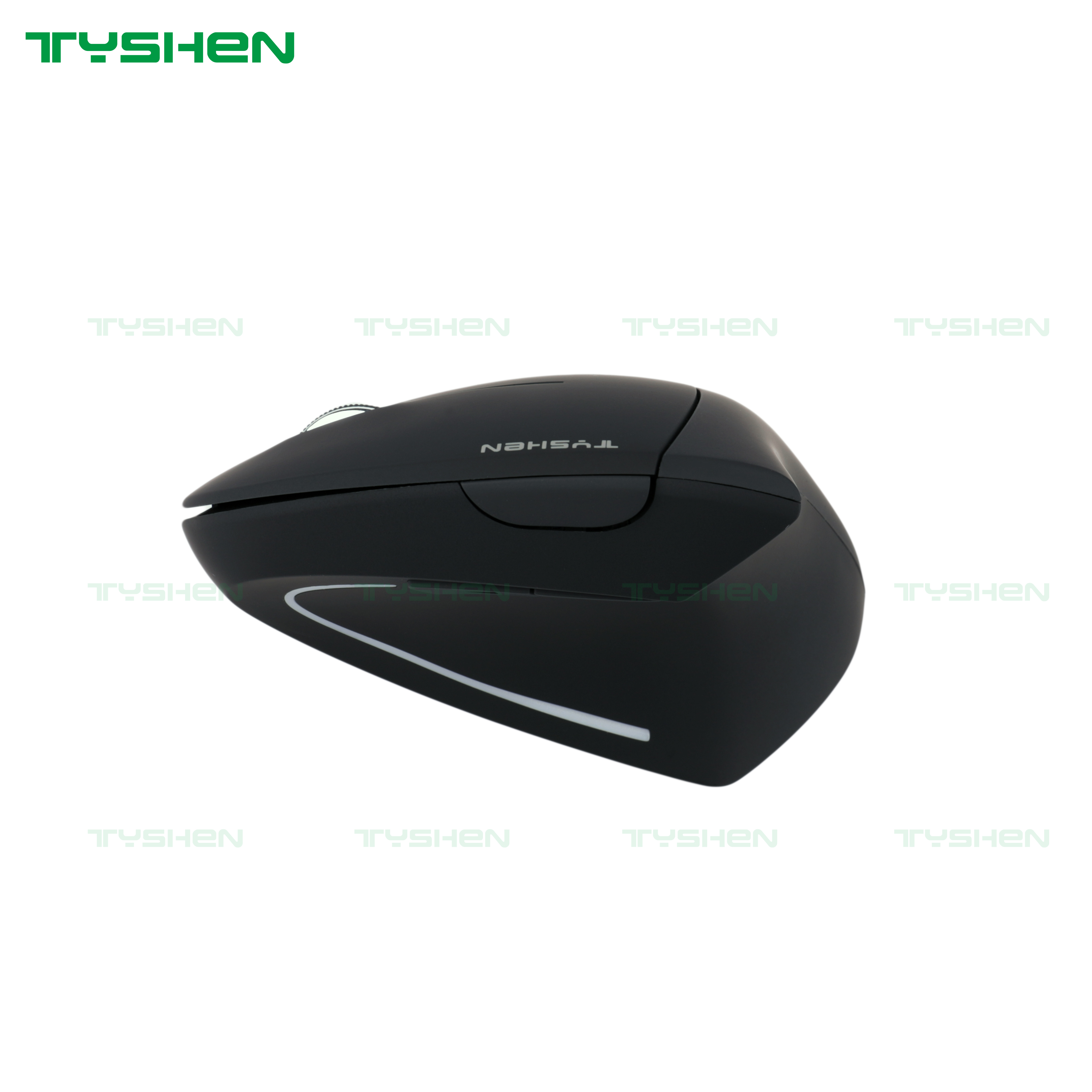 Shark Wireless Vertical Mouse,5th Generation,Rubber Oil Finished,Powered by 2*AAA Battery,Color Box Packing