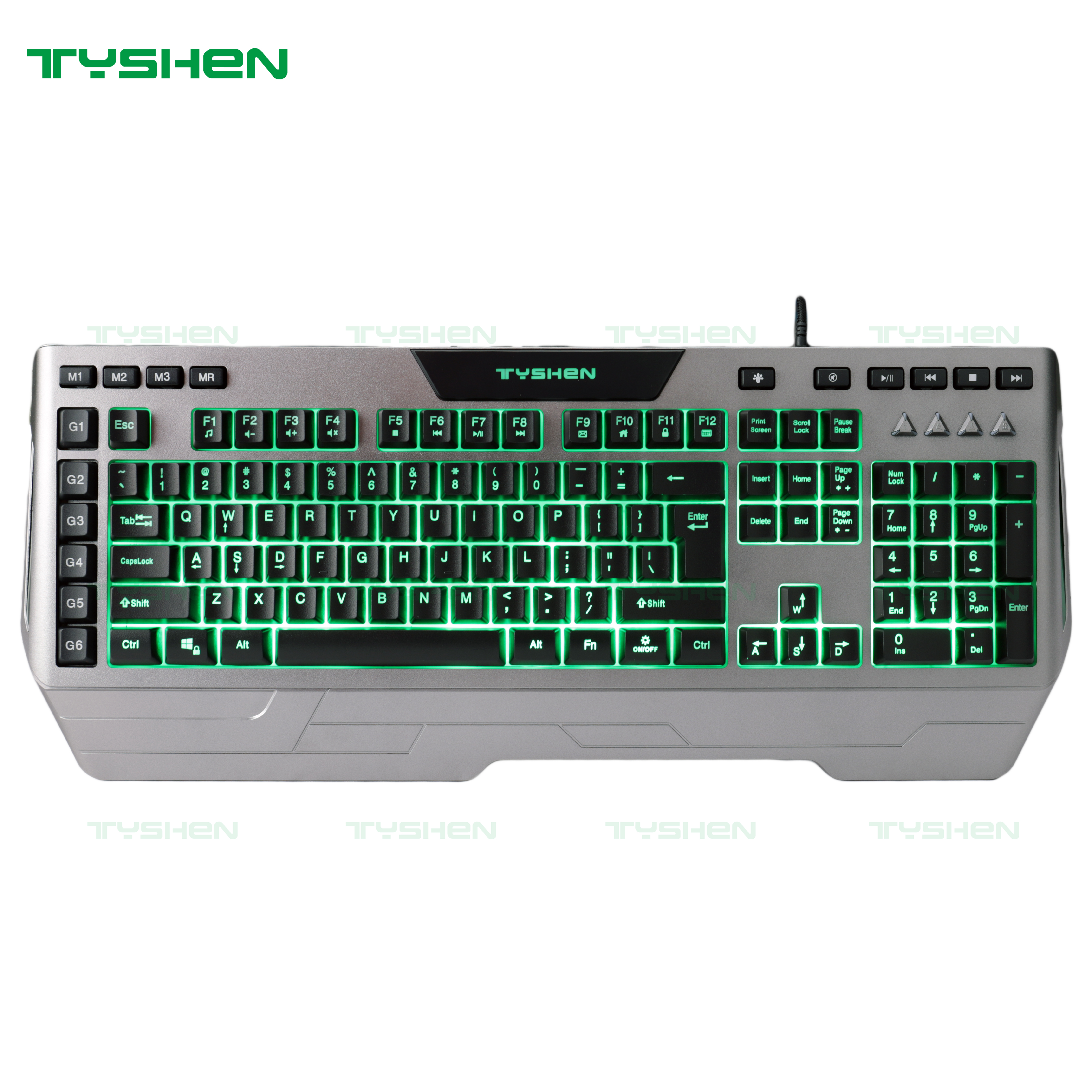 RGB Gaming Keyboard with Volume Control,3 Grop of 6 Keys,total 18 Keys Programmable