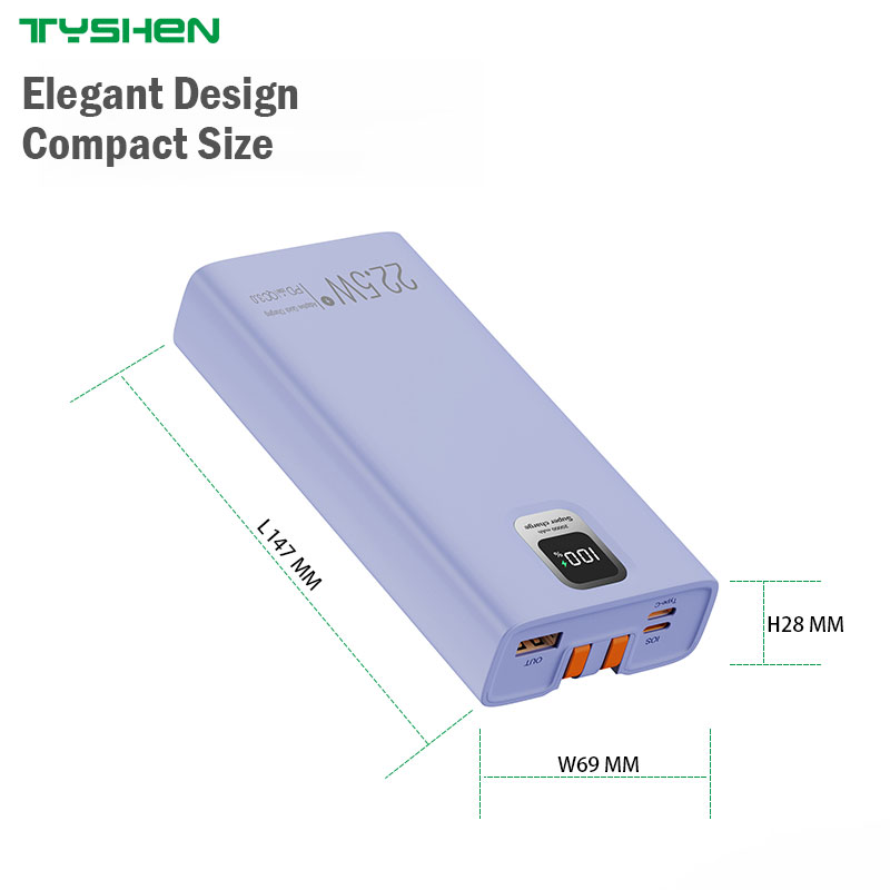 20000mAh Quick Charge Power Bank with Type-C&Lighting Cable Output