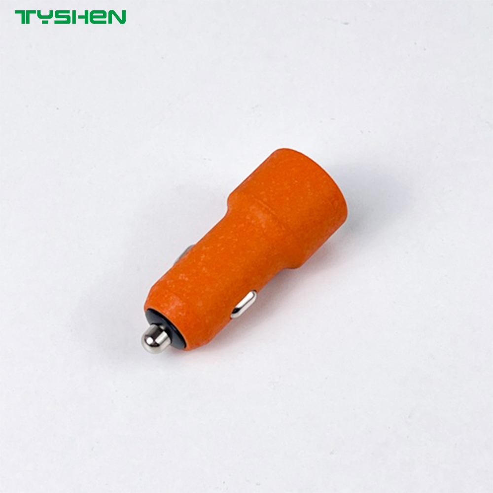 55W USB-C USB-A Fast Car Charger Zinc Alloy Crack Design Adapter