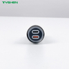 72W Dual USB-C Aluminum Car Charger PD Fast Charging Adapter
