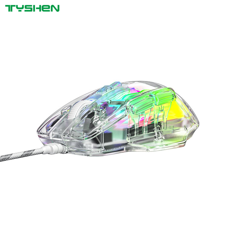 Transparent Gaming Mouse,Crystal Gaming Mouse 7200 DPI