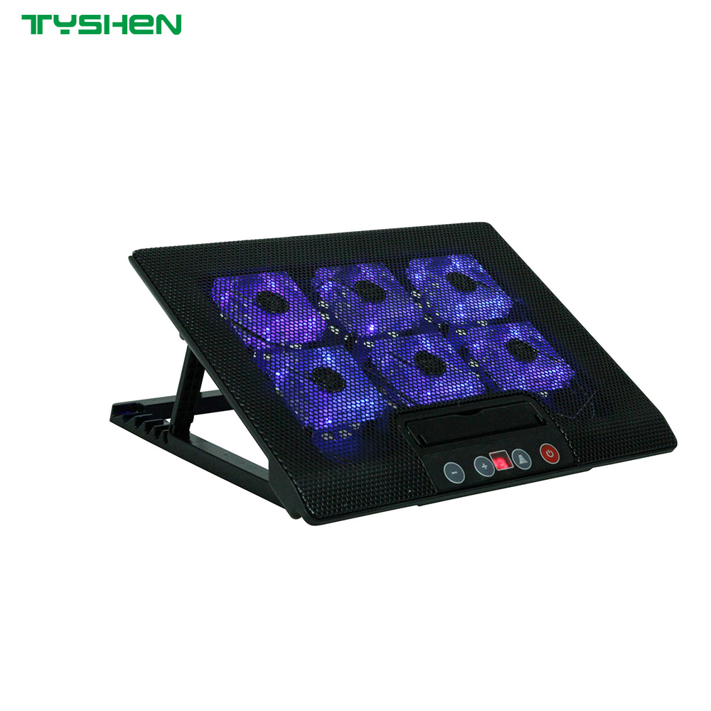 Gaming Laptop Cooling Pad with 6 Fans and Touch Control Display