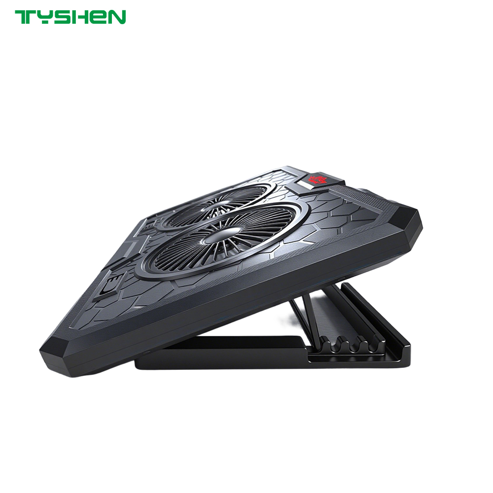 Adjustable Laptop Cooling Pad with Dual Silent Fans Ergonomic Notebook Stand