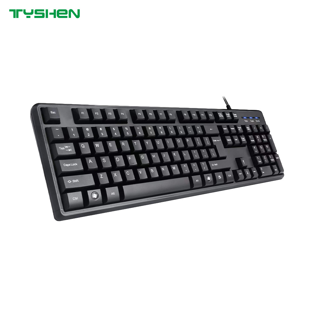 China Manufacturer 104/105 Keys USB Wired Full Size Membrane Keyboard for Office