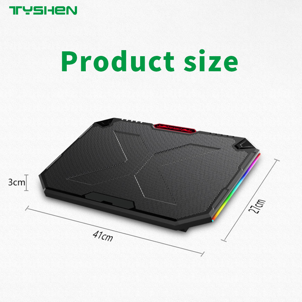 RGB Gaming Laptop Cooling Pad with 5 Fans and 7 Adjustable Heights