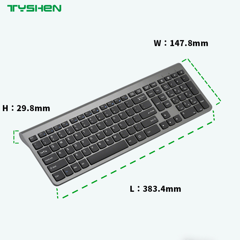2.4G Wireless Office Keyboard OEM Supplier | Rechargeable Type-C Keyboard & Mouse Combo