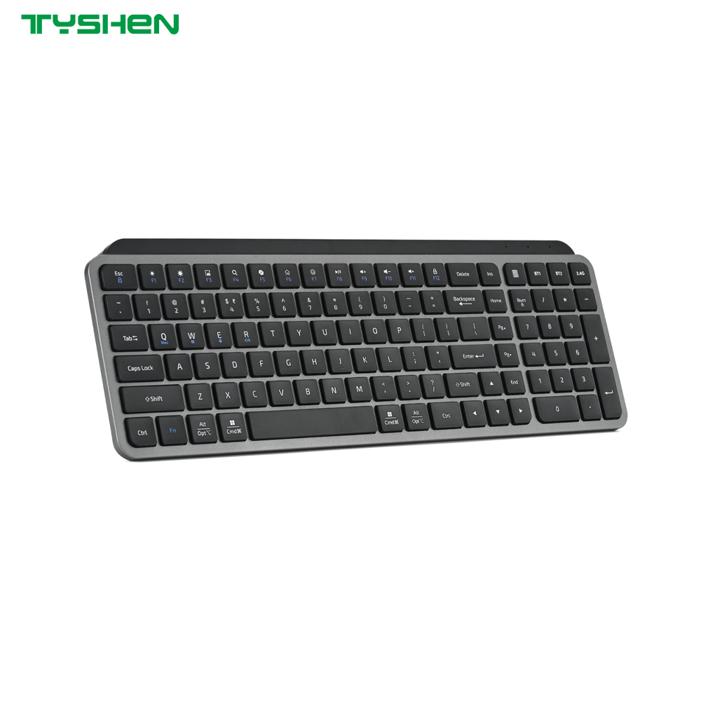 Full Size Dual Mode Wireless Keyboard 2.4G Bluetooth OEM Office Use