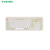 Round Keycaps Bluetooth Typing Keyboard with Tablet Stand Multi Device