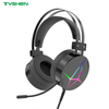 RGB Wired Headset 50mm Stereo Headphones With Noise Cancelling Microphone USB 3.5mm