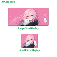 300×250mm Anime Mouse Pad with Stitched Edge and Anti-Slip Rubber Base
