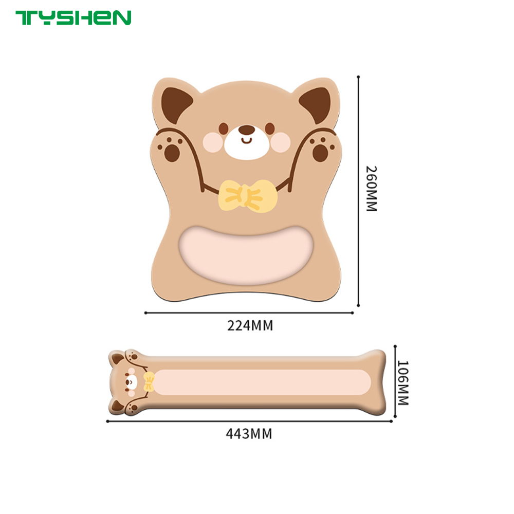 Cute Irregular Shaped Keyboard & Mouse Wrist Rest with Cartoon Printing