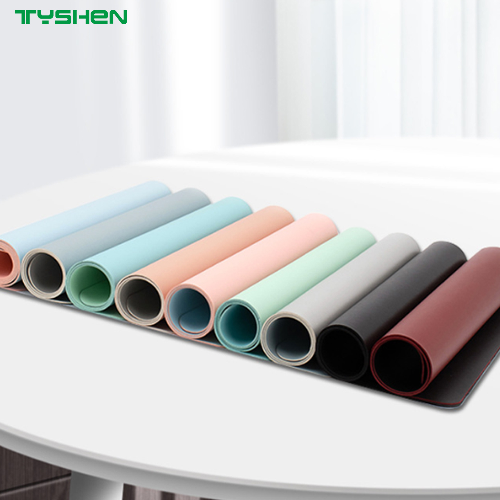 Double-Sided Waterproof Leather Mouse Pad with Anti-Slip Base Custom Size Available