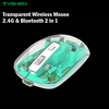 Crystal Transparent Magnetic Dual-Power 2.4G & Bluetooth Computer Mouse