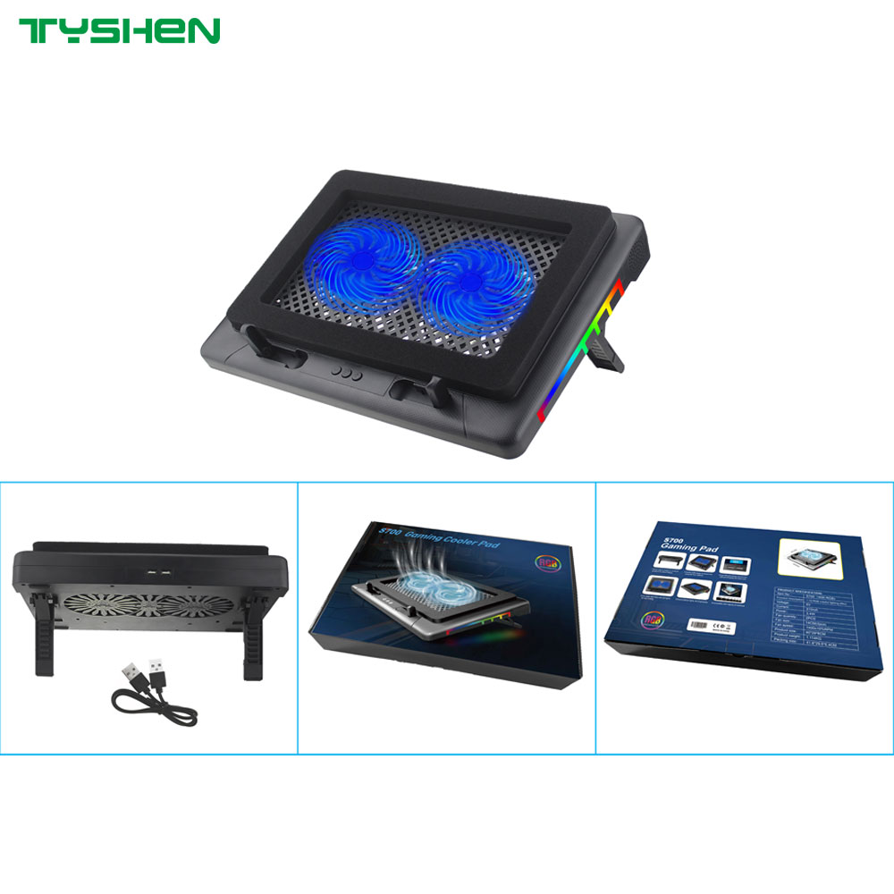 Adjustable Angle Laptop Cooling Fan with Dual USB