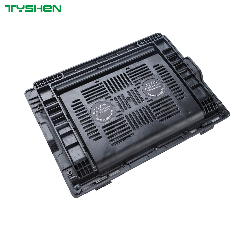 Powerful Dual Fan Quiet Laptop Cooling Fan with Adjustable Metal Stand
