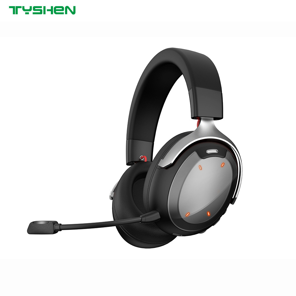 HiFi Bass RGB Wireless Gaming Headset 2.4G Bluetooth Wired Detachable Microphone OEM