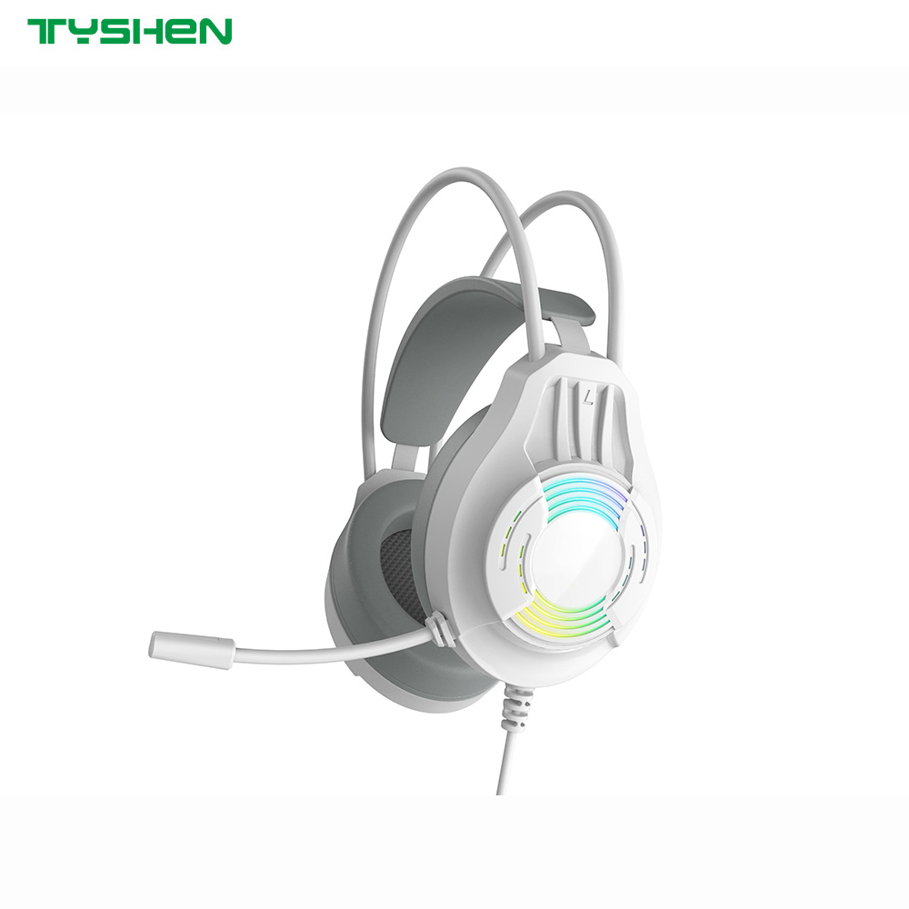 OEM 40mm Wired Gaming Headset RGB Light Noise Cancelling Microphone