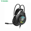 OEM 40mm Wired Gaming Headset RGB Light Noise Cancelling Microphone