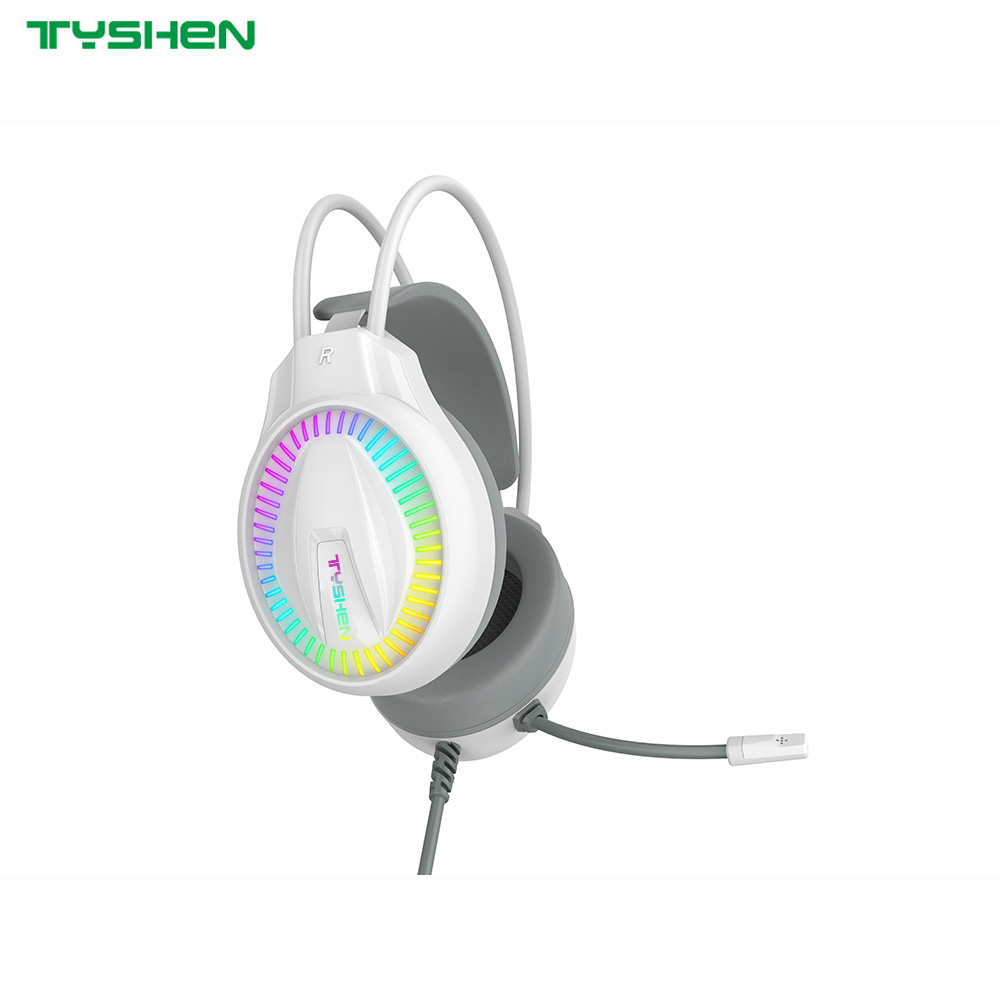 OEM Wired Gaming Headset RGB Light Noise Cancelling Microphone PC Headphones