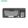 Retro Round Keycap Wireless Keyboard Multi-Device Bluetooth Full Size