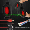 Computer Gaming Headset, 1 Color LED Lighting, Black&Red Color For Cool Design