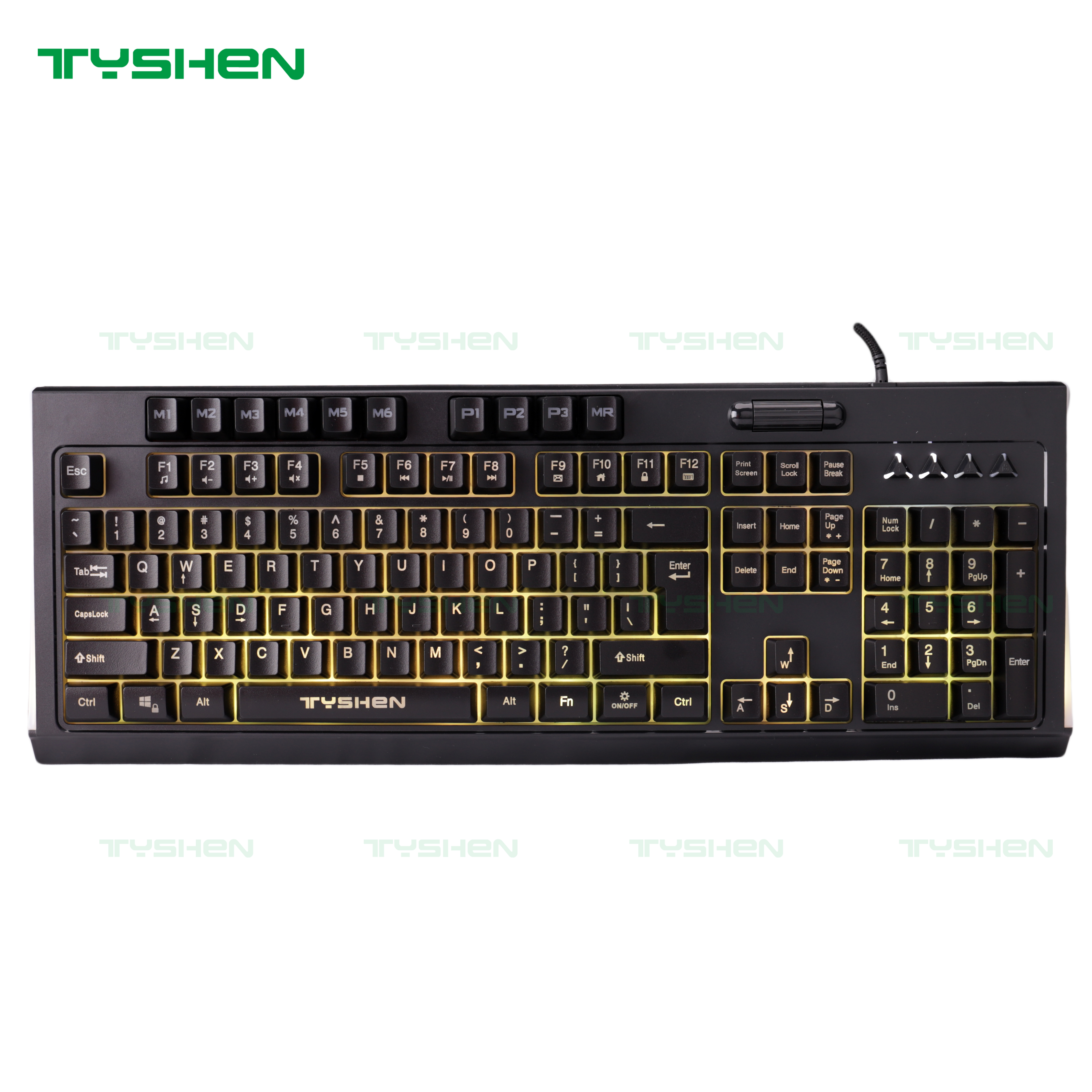 RGB Gaming Keyboard with Volume Knob,3 Grop of 6 Keys,total 18 Keys Programmable