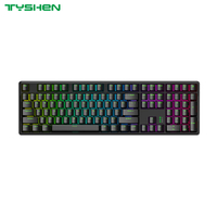 Mechanical Keyboard Full Size with 4 Multimedia Keys, 3 Color Keys Mixed