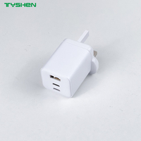 65W PD GaN Fast Charger 2C1A Foldable US Plug Travel Charger OEM