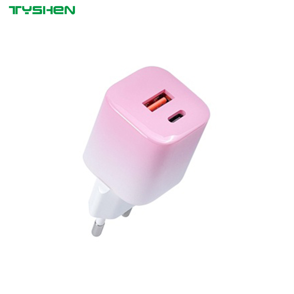 35W Gradient Pink EU/CN/US/UK/KR Plug Mini Charger