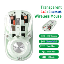 Transparent Wireless Rechargeable Mouse with Magnetic Cover