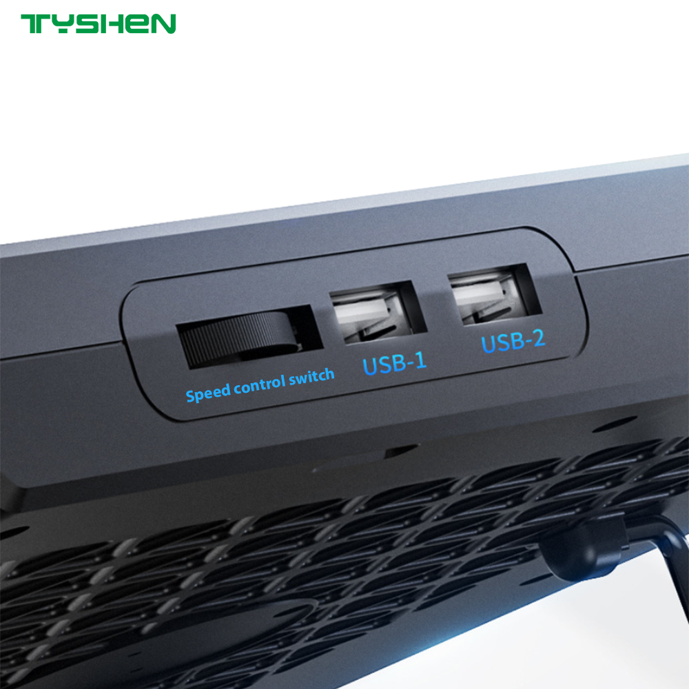 Adjustable Laptop Cooling Pad with Silent Fan Ergonomic Notebook Stand for Gaming
