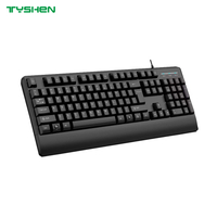 104/105 Keys Computer Keyboard with Ergonomic Wrist Rest for Business Office