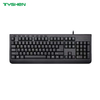 USB Multimedia Keyboard with 8 Hotkeys and Full Size 104 Keys Layout