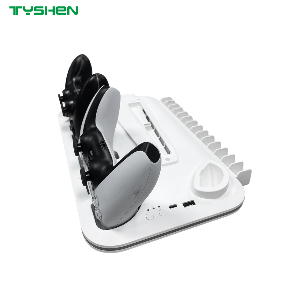 PS5 Charging Station with Cooling Fan and RGB Light